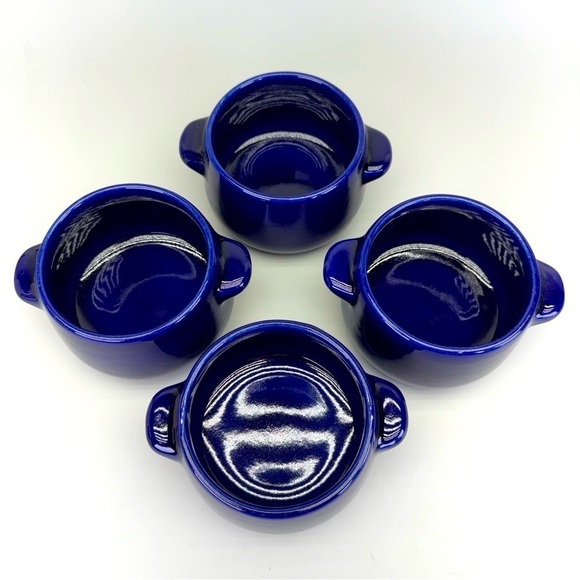 Vintage Gerz West Germany Pottery 
Blue Flat Cream Soup Cups - Picture 3 of 10
